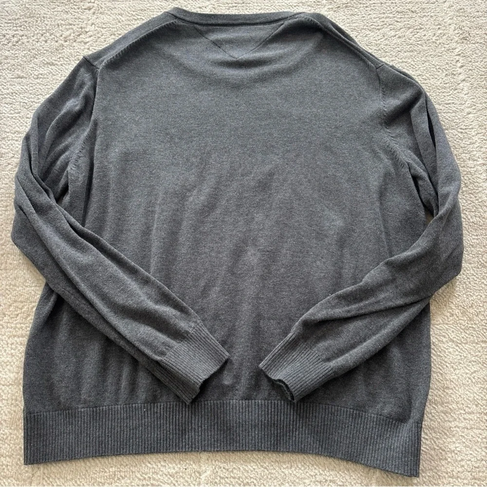 Tommy Hilfiger Men's Charcoal V-Neck Sweater